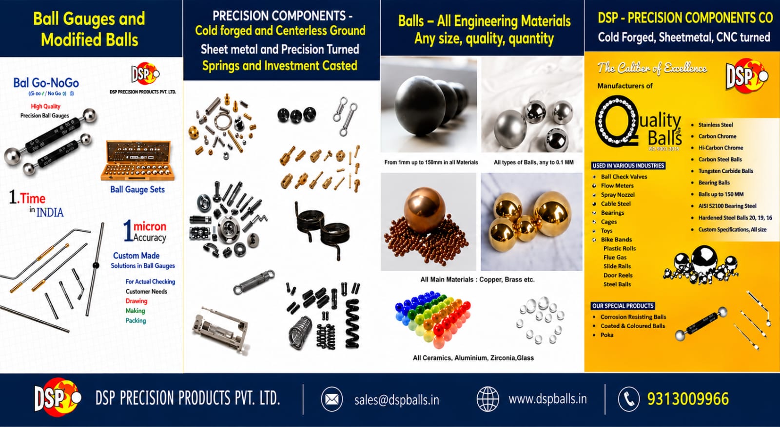 Precision balls engineered for demanding industry